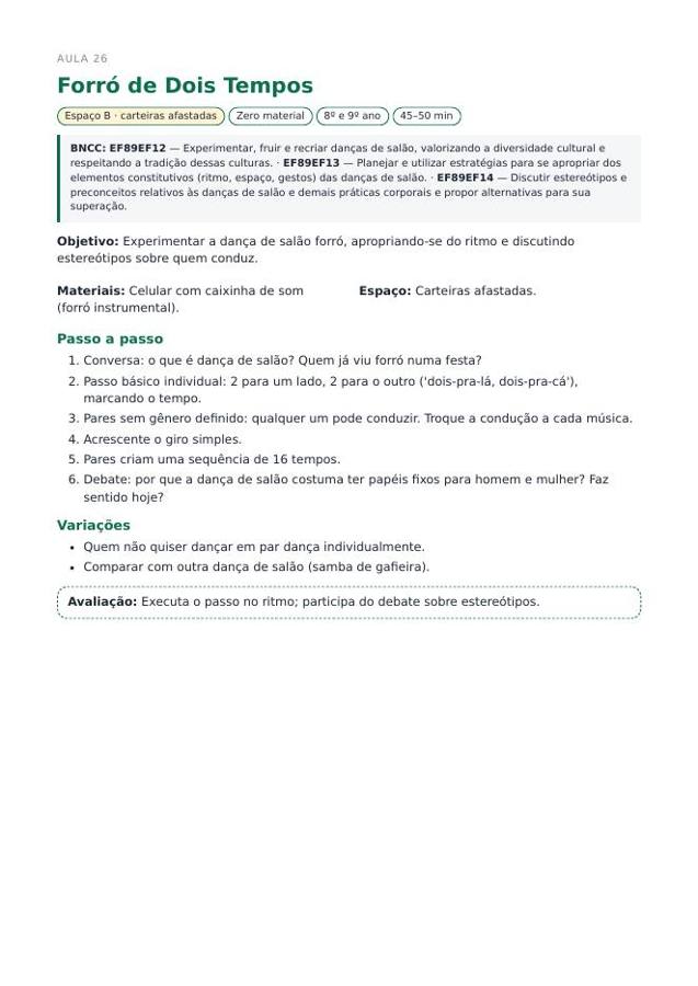 Aula Forró de Dois Tempos